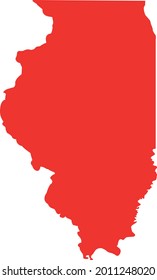 vector illustration of Illinois map