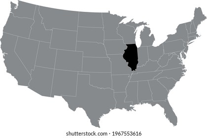 vector illustration of Illinois State map