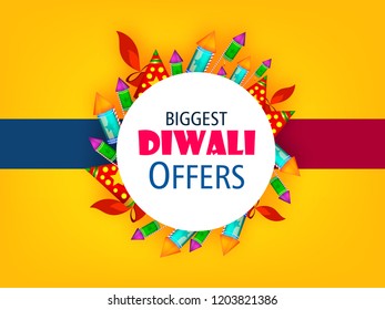 Vector illustration of Illuminated / burning oil line art decorated floral diya on Diwali Holiday, ancient Hindu festival of lights, Original calligraphic inscription of Happy Deepavali  stylish text.