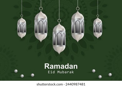 vector illustration of illuminated lamp for Ramadan Kareem ( Greetings for Ramadan) background