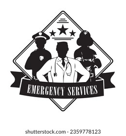Ilustración vectorial para ilustrar el servicio de rescate