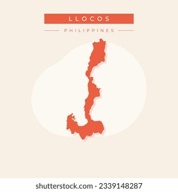 Vector illustration vector of Ilocos map Philippines