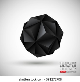 Vector illustration with the image of abstract stars, 3D polyhedron. Abstract explosion. Design element, abstract background for your project. Other variations and colors you can find in my portfolio.