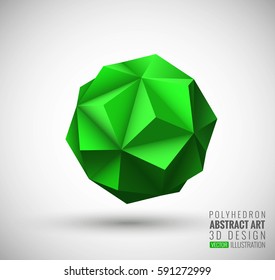 Vector illustration with the image of abstract stars, 3D polyhedron. Abstract explosion. Design element, abstract background for your project. Other variations and colors you can find in my portfolio.