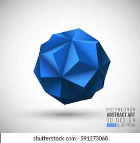 Vector illustration with the image of abstract stars, 3D polyhedron. Abstract explosion. Design element, abstract background for your project. Other variations and colors you can find in my portfolio.
