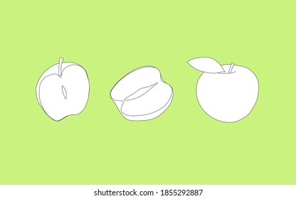 Vector illustration. Image of an Apple and lobes.