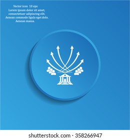 Vector illustration with the image of arrows and people