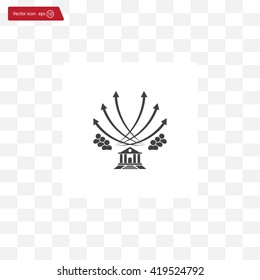 Vector illustration with the image of arrows and people