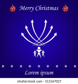 Vector illustration with the image of arrows and people