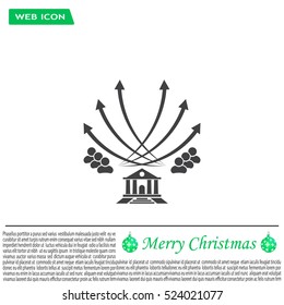 Vector illustration with the image of arrows and people