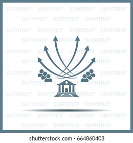 Vector illustration with the image of arrows and people