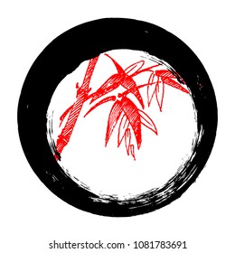 Vector illustration. The image of bamboo in an Oriental style.