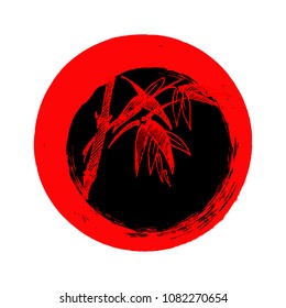 Vector illustration. The image of bamboo in an Oriental style.