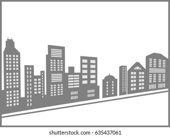 Vector illustration. The image of the city