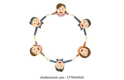 Vector illustration of the image of employee harmony
