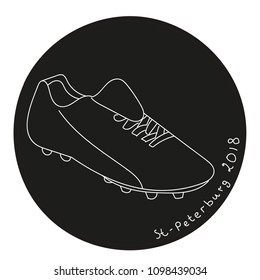 vector illustration with the image of a football boot