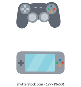 Vector illustration. Image of gaming gamepads. Can be used to create your own designs, stickers, banners.