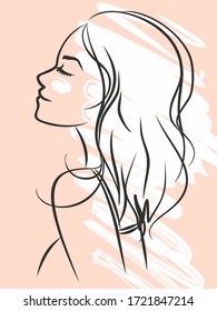 Vector illustration with the image of a girl.
