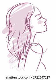 Vector illustration with the image of a girl.