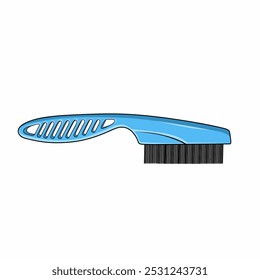 vector illustration image of a hair comb object, for combing cool light blue hair