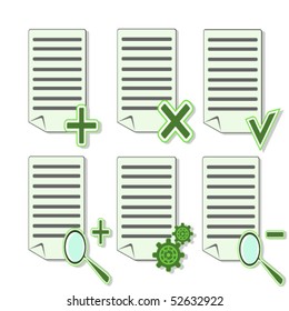 Vector illustration with the image icons in the form of pages for web devices and the Internet.