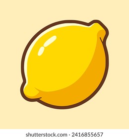 Vector Illustration Image of a Lemon, can be used for promotions on social media and on other platforms