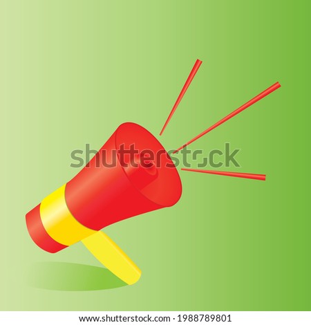 vector illustration with the image of a megaphone