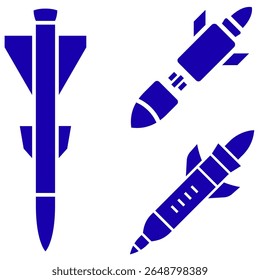 vector illustration image of missile bomb