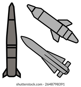 vector illustration image of missile bomb
