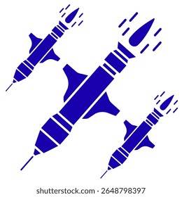 vector illustration image of missile bomb