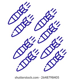 vector illustration image of missile bomb