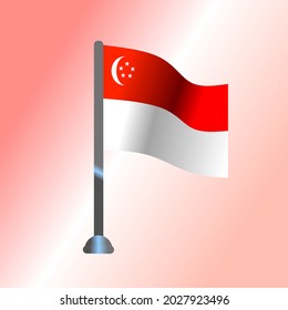 Vektorgrafik der Nationalflagge Singapurs