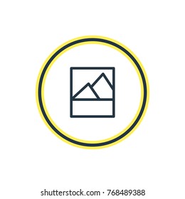 Vector Illustration Of Image Outline. Beautiful Application Element Also Can Be Used As Picture Element.