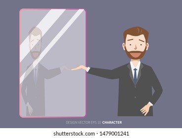 vector illustration image of salesman character 