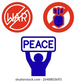 vector illustration image of stop war campaign
