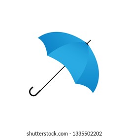 vector illustration with the image of an umbrella. blue color