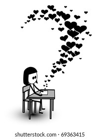 Vector illustration image of a valentine's concept