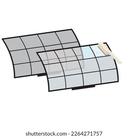 Vector illustration of an image of washing filters to save electricity so that air conditioners work.