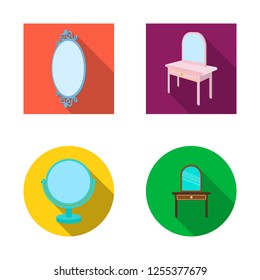 Vector illustration of  and imagery icon. Collection of  and reflection vector icon for stock.