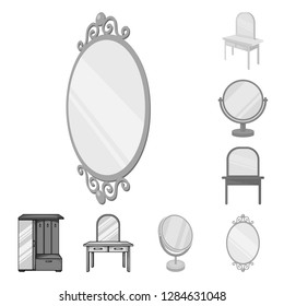 Vector illustration of  and imagery logo. Collection of  and reflection vector icon for stock.