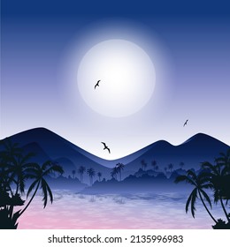 vector illustration  images landscape nature  california stylish design