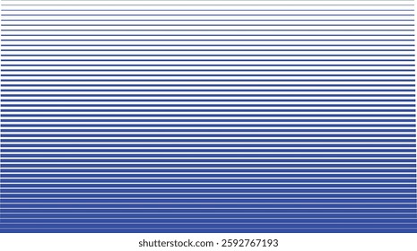 Vector illustration images are parallel blue lines from small to large sizes arranged vertically.