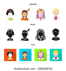 Vector illustration of imitator and resident icon. Set of imitator and culture stock vector illustration.