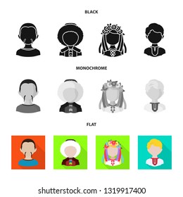 Vector illustration of imitator and resident icon. Set of imitator and culture stock symbol for web.