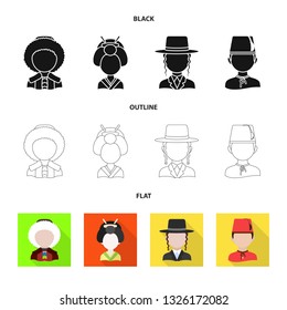 Vector illustration of imitator and resident icon. Collection of imitator and culture stock vector illustration.