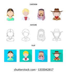 Vector illustration of imitator and resident icon. Set of imitator and culture vector icon for stock.