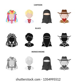 Vector illustration of imitator and resident icon. Collection of imitator and culture stock vector illustration.