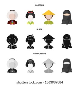 Vector illustration of imitator and resident icon. Collection of imitator and culture stock symbol for web.