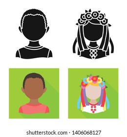 Vector illustration of imitator and resident icon. Set of imitator and culture vector icon for stock.