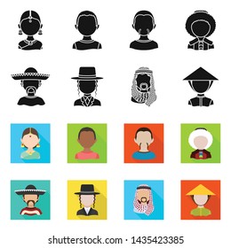 Vector illustration of imitator and resident icon. Collection of imitator and culture stock symbol for web.